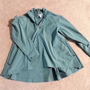 Athleta Teal Quarter-Zip Pullover